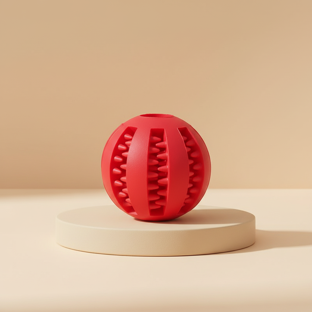 Balle de jouet pour chien — Caoutchouc non toxique, nettoyage des dents
