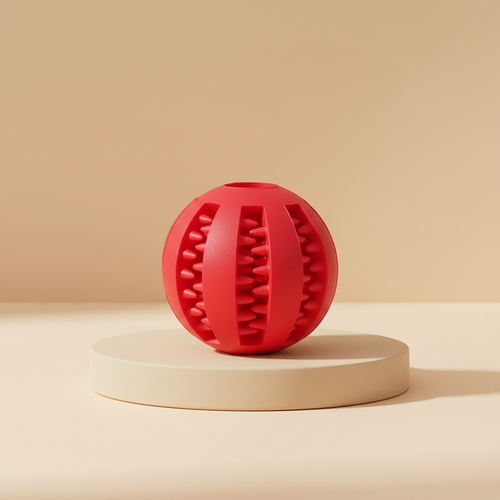 Balle de jouet pour chien — Caoutchouc non toxique, nettoyage des dents